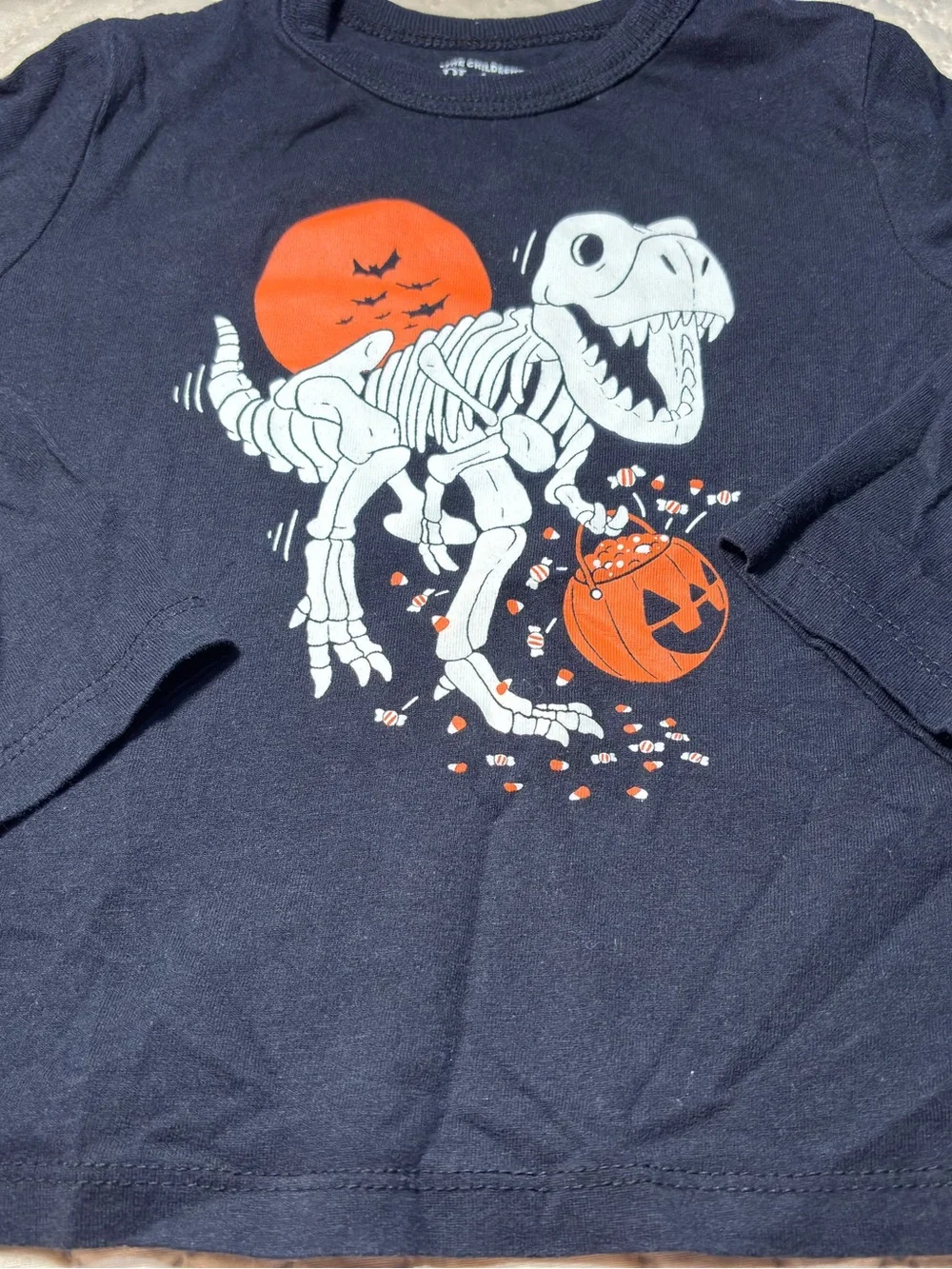 Children’s Place 18-24M Halloween Skeleton Dino Long-Sleeve Tee